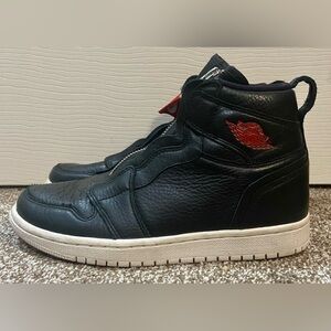 Nike Air Jordan 1 High Zip Womens Size 7 US AT0575-006 Black Athletic Sneakers